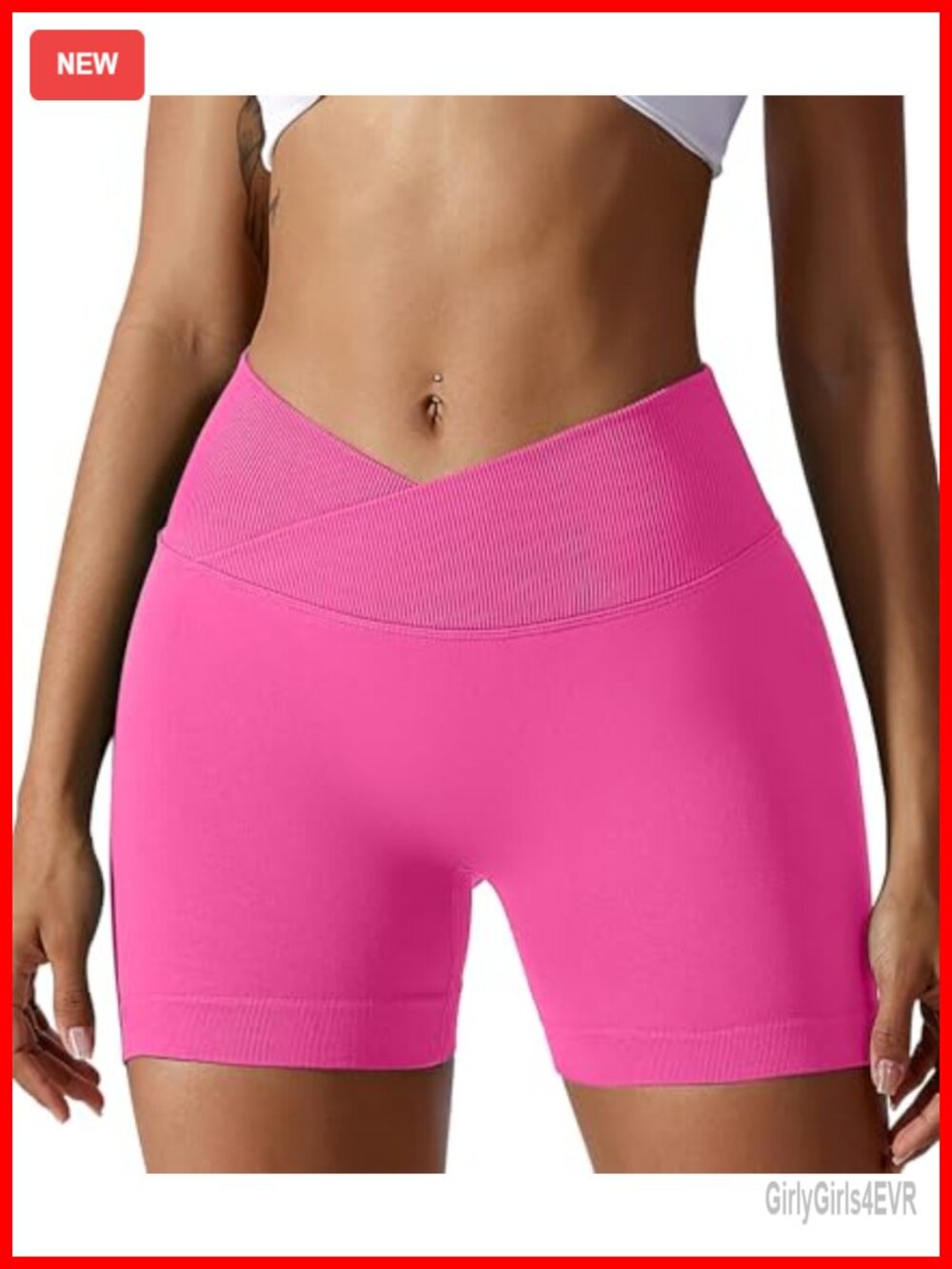 Women's Workout Shorts V Cross High Waist Seamless Scrunch Gym Yoga Athletic